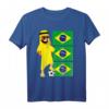 Brasilianischer Fußballspieler T-Shirt mit Flagge - Fanartikel für Brasilien Fans, Mama, Papa & Fußballmuseum-Besucher