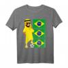 Brasilianischer Fußballspieler T-Shirt mit Flagge - Fanartikel für Brasilien Fans, Mama, Papa & Fußballmuseum-Besucher