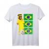 Brasilianischer Fußballspieler T-Shirt mit Flagge - Fanartikel für Brasilien Fans, Mama, Papa & Fußballmuseum-Besucher