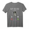 Border Collie my Boss T-Shirt – Lustiges Hundemotiv für Tierfreunde und Hundebesitzer als Geschenk