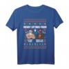 Merry Liftmas T-Shirt für Fitnessfans - Lustiges Muskel-Design mit Gewichtsscheiben & Weihnachtsmännern für Weihnachten & Weihnachtsfeier