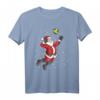 Lustiges Volleyball Weihnachtsmann T-Shirt – Perfektes Geschenk zu Weihnachten, Nikolaus & Advent für Fans, Spieler & Trainer