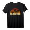 Vintage Sonne Surfen Geschenk für Surfer und Wellenreiter - Retro T-Shirt mit Sonnenuntergang im Distressed Look für Geburtstage & Weihnachten
