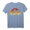 Vintage Sonne Surfen Geschenk für Surfer und Wellenreiter - Retro T-Shirt mit Sonnenuntergang im Distressed Look für Geburtstage & Weihnachten