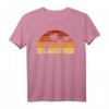 Vintage Sonne Surfen Geschenk für Surfer und Wellenreiter - Retro T-Shirt mit Sonnenuntergang im Distressed Look für Geburtstage & Weihnachten