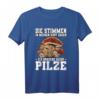 Pilzsammler T-Shirt - Lustiges Geschenk für Pilzsucher & Naturfreunde zum Geburtstag mit Spruch 'die stimmen in meinen Kopf sagen ich brauche mehr Pilze'