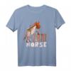 Lustiges Quarter Horse T-Shirt mit Comic-Design – Westernreiten & Pferdefreunde Geschenk für Kinder, Damen und Herren