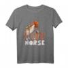 Lustiges Quarter Horse T-Shirt mit Comic-Design – Westernreiten & Pferdefreunde Geschenk für Kinder, Damen und Herren