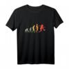 Retro Frauen Fußballerin T-Shirt - Evolution Fußballspielerin, klassisch geschnitten mit doppeltem Saum