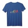 Retro Frauen Fußballerin T-Shirt - Evolution Fußballspielerin, klassisch geschnitten mit doppeltem Saum