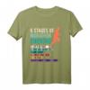 6 Stages of Marathon Running Spruch Läufer T-Shirt – Witziges Geschenk für Läufer, Jogger & Marathonläufer für Herren & Damen