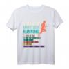 6 Stages of Marathon Running Spruch Läufer T-Shirt – Witziges Geschenk für Läufer, Jogger & Marathonläufer für Herren & Damen