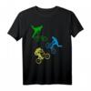BMX Bike Fahrrad Downhill Stunts T-Shirt für Kinder Jungen - Klassisch geschnitten, doppelt genähter Saum