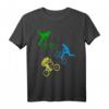 BMX Bike Fahrrad Downhill Stunts T-Shirt für Kinder Jungen - Klassisch geschnitten, doppelt genähter Saum