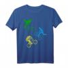 BMX Bike Fahrrad Downhill Stunts T-Shirt für Kinder Jungen - Klassisch geschnitten, doppelt genähter Saum
