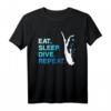 EAT SLEEP DIVE REPEAT T-Shirt für Taucher - Perfektes Geschenk für Scuba Diver, Schnorchel- und Meerliebhaber zu Geburtstag & Weihnachten