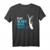 EAT SLEEP DIVE REPEAT T-Shirt für Taucher - Perfektes Geschenk für Scuba Diver, Schnorchel- und Meerliebhaber zu Geburtstag & Weihnachten