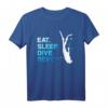EAT SLEEP DIVE REPEAT T-Shirt für Taucher - Perfektes Geschenk für Scuba Diver, Schnorchel- und Meerliebhaber zu Geburtstag & Weihnachten