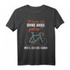 Warum ich ohne Akku fahre? Fahrrad T-Shirt mit Spruch – Lustiges Motiv für Mountainbike, Downhill und Rennradfahrer, die echten Sport lieben