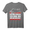 Faule Katze Spruch - Der Wille war da - Lustiges Katzen T-Shirt für Büro, Weihnachten & Geburtstage