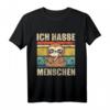 Ich hasse Menschen! Faultier Sarkasmus Ironie T-Shirt – Witziges Geschenk für Sarkastiker, Menschenhasser & Humorvolle