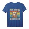 Ich hasse Menschen! Faultier Sarkasmus Ironie T-Shirt – Witziges Geschenk für Sarkastiker, Menschenhasser & Humorvolle