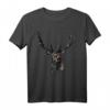 Hirsch Tracht Waldtier Tiermotiv Aufdruck Jagdmotiv Geweih - Klassisches, langlebiges T-Shirt für Jäger und Naturliebhaber