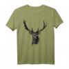 Hirsch Tracht Waldtier Tiermotiv Aufdruck Jagdmotiv Geweih - Klassisches, langlebiges T-Shirt für Jäger und Naturliebhaber