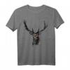 Hirsch Tracht Waldtier Tiermotiv Aufdruck Jagdmotiv Geweih - Klassisches, langlebiges T-Shirt für Jäger und Naturliebhaber