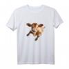 Streetart Popart Kuh T-Shirt mit fliegendem Kalb – Originelles Geschenk für Tierliebhaber, Bauern und Kuh-Fans zu Geburtstag, Weihnachten & Festivals