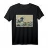 HapMonkey Japanisches Woodblock Print T-Shirt – Hokusai Great Big Wave Design, Perfektes Geschenk für Kunstliebhaber & Japan-Fans