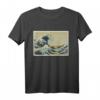 HapMonkey Japanisches Woodblock Print T-Shirt – Hokusai Great Big Wave Design, Perfektes Geschenk für Kunstliebhaber & Japan-Fans
