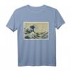HapMonkey Japanisches Woodblock Print T-Shirt – Hokusai Great Big Wave Design, Perfektes Geschenk für Kunstliebhaber & Japan-Fans