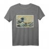 HapMonkey Japanisches Woodblock Print T-Shirt – Hokusai Great Big Wave Design, Perfektes Geschenk für Kunstliebhaber & Japan-Fans