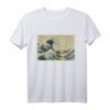 HapMonkey Japanisches Woodblock Print T-Shirt – Hokusai Great Big Wave Design, Perfektes Geschenk für Kunstliebhaber & Japan-Fans