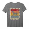 Briefmarke mit Sonnenuntergang Pferd Fohlen T-Shirt – Perfekt für Tier- und Briefmarkenliebhaber