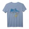 Ukraine Briefmarke Kriegsschiff T-Shirt - Solidarität mit der Ukraine, Anti-Kriegs Design im Retro-Vintage-Stil