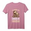 Kinder Großer Bruder 2024 Faultier Jungen T-Shirt – Perfektes Geschenk zur Baby-Ankündigung, Babyparty & Baby-Shower