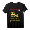 Kinder Bald Großer Bruder T-Shirt mit Bagger - Lustige Babyankündigung und Geschenk für den ersten Bruder