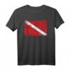 Vintage Distressed Tauchen Dive Flagge Diver Geschenk T-Shirt für Wasser-Sportliebhaber & Taucher – Perfektes Geschenk zum Geburtstag & Weihnachten