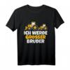 Kinder Ich werde großer Bruder mit Bagger - Lustiges T-Shirt zur Babyankündigung für Jungen, perfektes Geschenk für werdende große Brüder