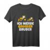 Kinder Ich werde großer Bruder mit Bagger - Lustiges T-Shirt zur Babyankündigung für Jungen, perfektes Geschenk für werdende große Brüder