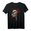 Dart T-Shirt für Dartspieler - Skull Zipper Brust mit Dartpfeil - Perfekt für Turniere, Geburtstage & Vatertag