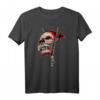Dart T-Shirt für Dartspieler - Skull Zipper Brust mit Dartpfeil - Perfekt für Turniere, Geburtstage & Vatertag