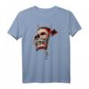 Dart T-Shirt für Dartspieler - Skull Zipper Brust mit Dartpfeil - Perfekt für Turniere, Geburtstage & Vatertag