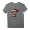 Dart T-Shirt für Dartspieler - Skull Zipper Brust mit Dartpfeil - Perfekt für Turniere, Geburtstage & Vatertag