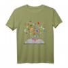 Flying Books - Fliegende Bücher Herzform T-Shirt für Buchliebhaber, Lehrer, Bibliothekare & Schriftsteller – Perfektes Geschenk für Leseratten