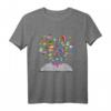 Flying Books - Fliegende Bücher Herzform T-Shirt für Buchliebhaber, Lehrer, Bibliothekare & Schriftsteller – Perfektes Geschenk für Leseratten