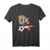 Dabbing Einhorn Unicorn Fußball T-Shirt mit bulgarischer Flagge - Lustiges Fan-Shirt für Turniere, Geburtstage & Weihnachten