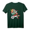 Dabbing Einhorn Unicorn Fußball T-Shirt mit bulgarischer Flagge - Lustiges Fan-Shirt für Turniere, Geburtstage & Weihnachten